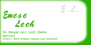emese lech business card